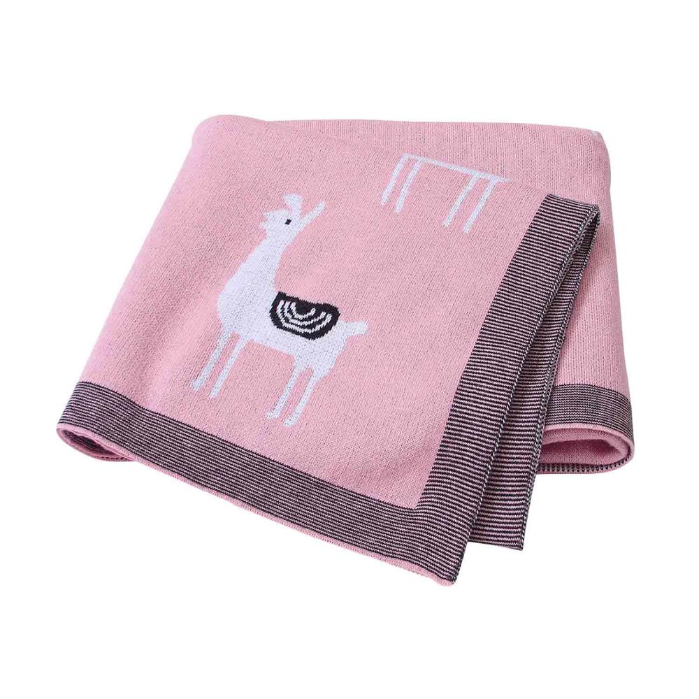 Baby Blankets Newborn Knitted Cartoon Swaddle Wrap Soft Toddler Infant Sofa Crib Bedding Quilts 100*80cm Children Stroller Cover