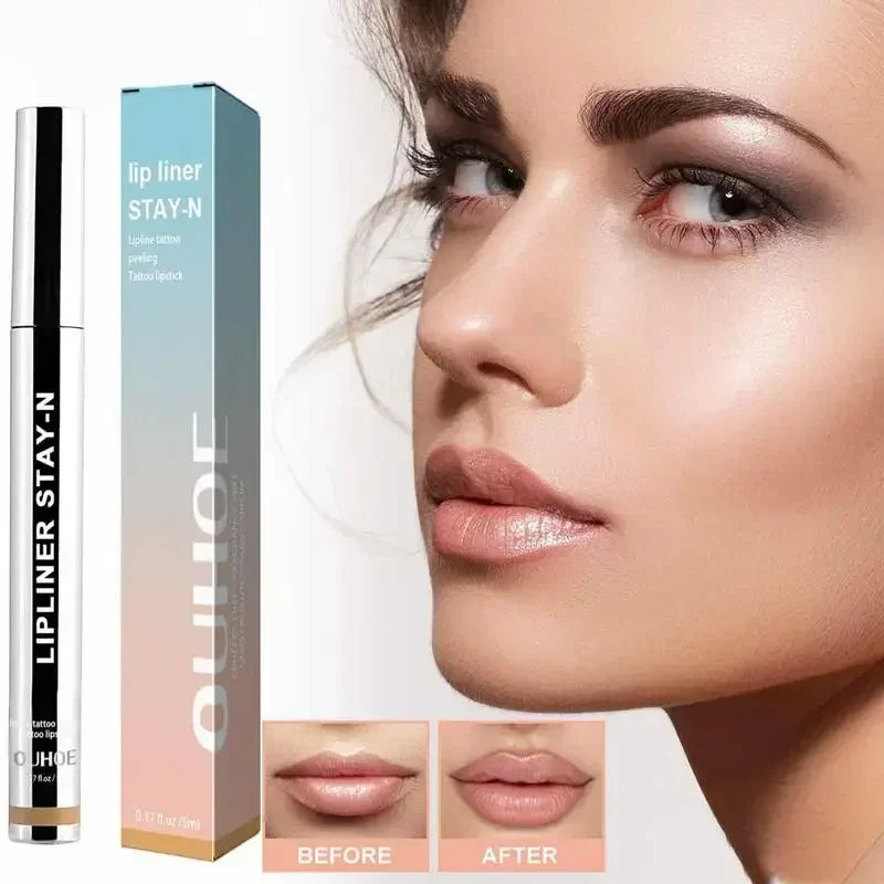 Peel Off Lip Liner Waterproof Long Lasting Liquid Lip Stick Non- Stick Liner Moisturizing Tear Off Lipliner Stain Care