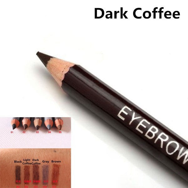 Leopard Women Eyebrow Pencil Waterproof Black Eye Brown Coffee Pencil With Brush Make Up Eyeliner Eye Liner Makeup Tools