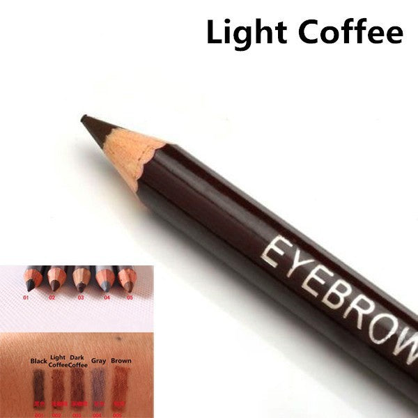 Leopard Women Eyebrow Pencil Waterproof Black Eye Brown Coffee Pencil With Brush Make Up Eyeliner Eye Liner Makeup Tools