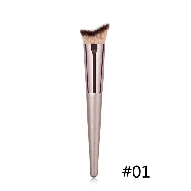 1PC Large Foundation Makeup Brushes Coffee Handle Very Soft Hair Blush Powder Make Up Brush Face Beauty Cosmetic Tools