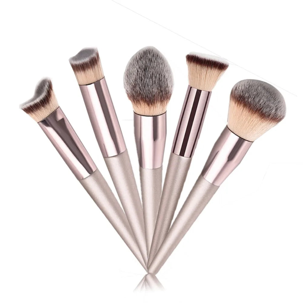 1PC Large Foundation Makeup Brushes Coffee Handle Very Soft Hair Blush Powder Make Up Brush Face Beauty Cosmetic Tools