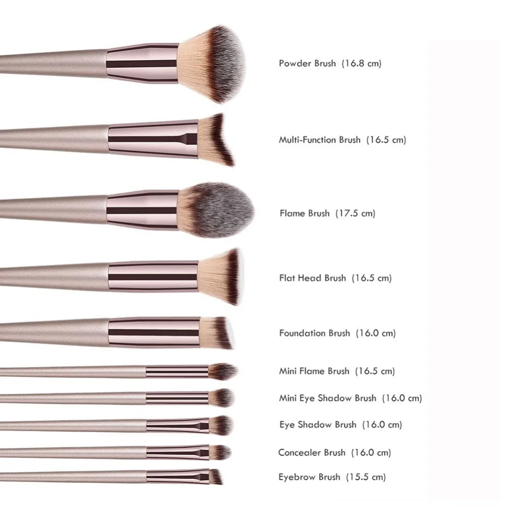 1PC Large Foundation Makeup Brushes Coffee Handle Very Soft Hair Blush Powder Make Up Brush Face Beauty Cosmetic Tools