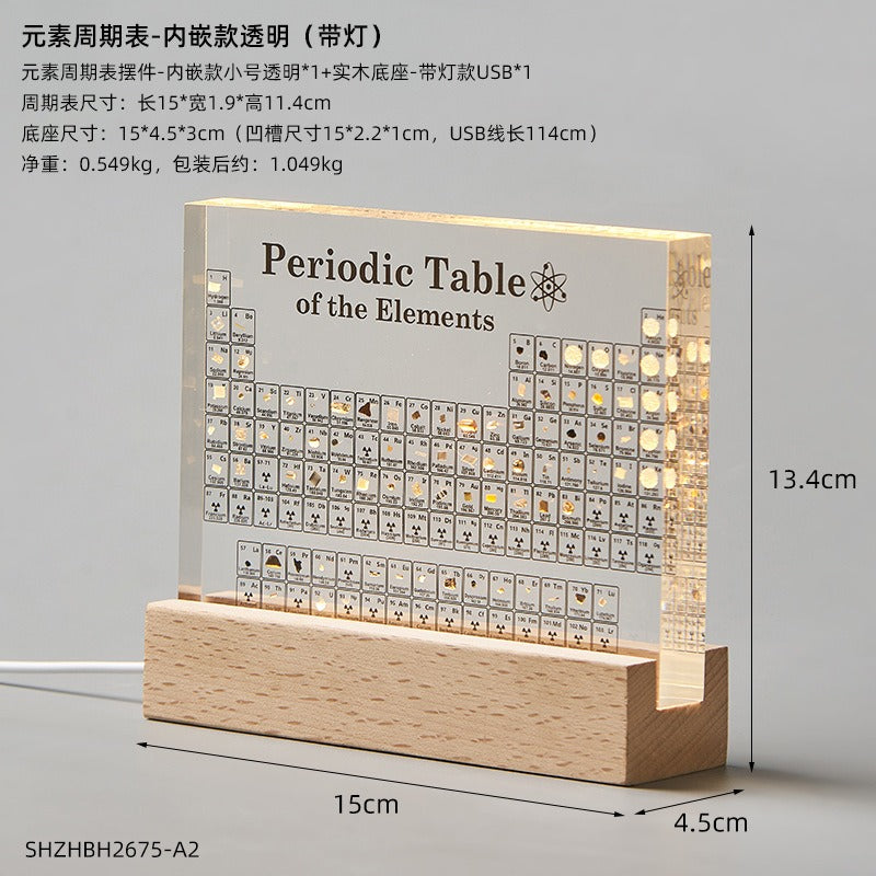 New Periodic Table with Real Elements Inside Remarkable Learning Tool Clear Acrylic Periodic Table with Elements Samples