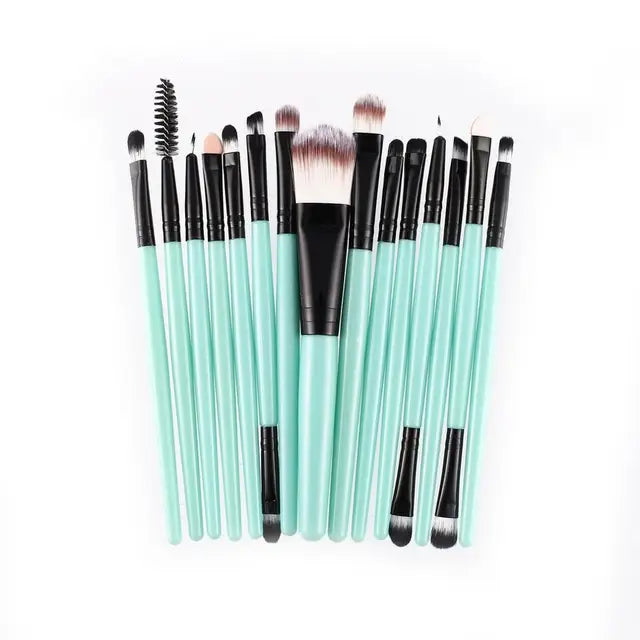 15pcs/set Makeup Brushes Sets Kit Eyelash Lip Foundation Powder Eye Shadow Brow Eyeliner Cosmetic Make Up Brush Beauty Tool