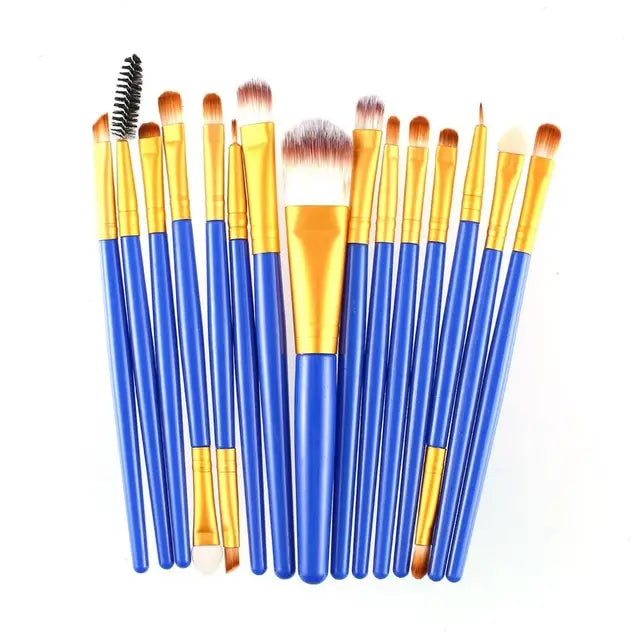 15pcs/set Makeup Brushes Sets Kit Eyelash Lip Foundation Powder Eye Shadow Brow Eyeliner Cosmetic Make Up Brush Beauty Tool