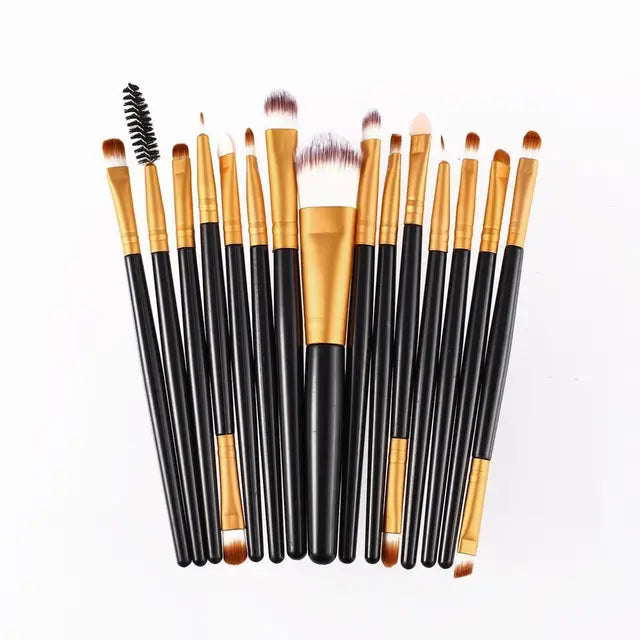 15pcs/set Makeup Brushes Sets Kit Eyelash Lip Foundation Powder Eye Shadow Brow Eyeliner Cosmetic Make Up Brush Beauty Tool