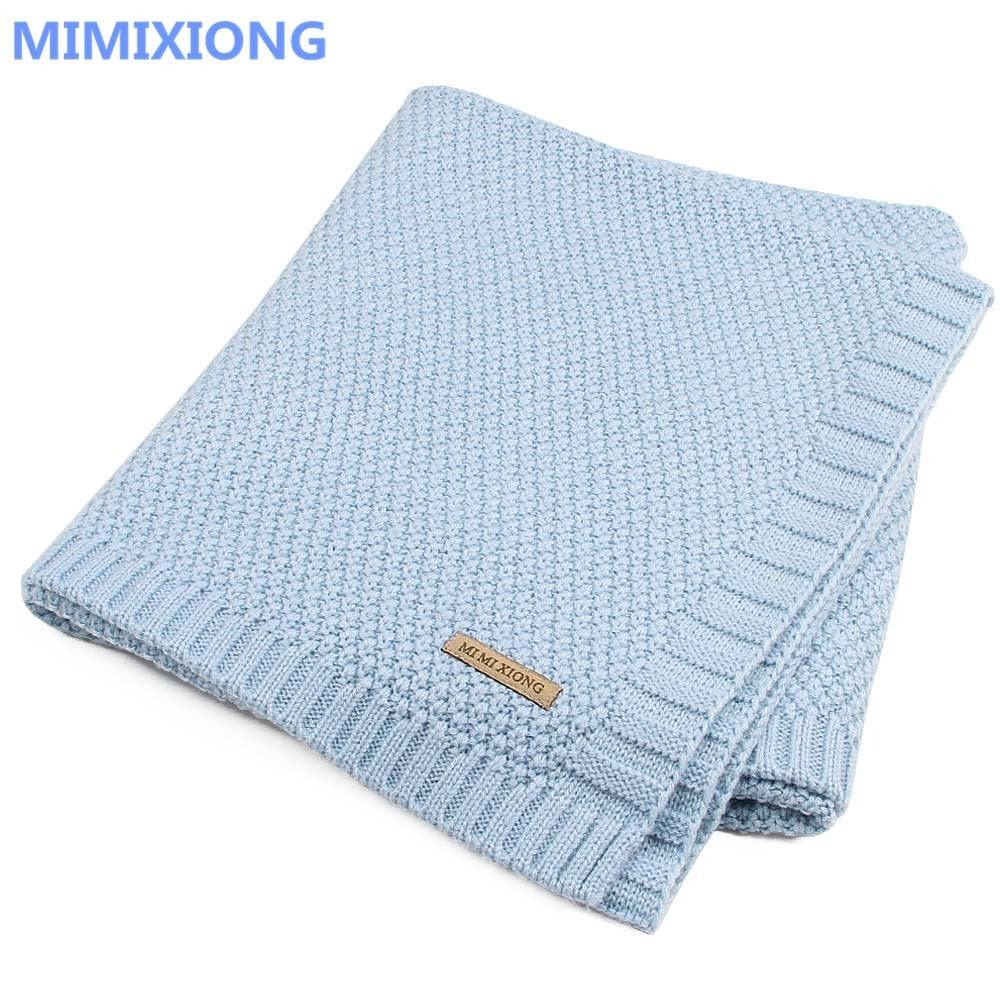 Baby Blanket Knitted Newborn Swaddle Wrap Blankets Super Soft Toddler Infant Bedding Quilt