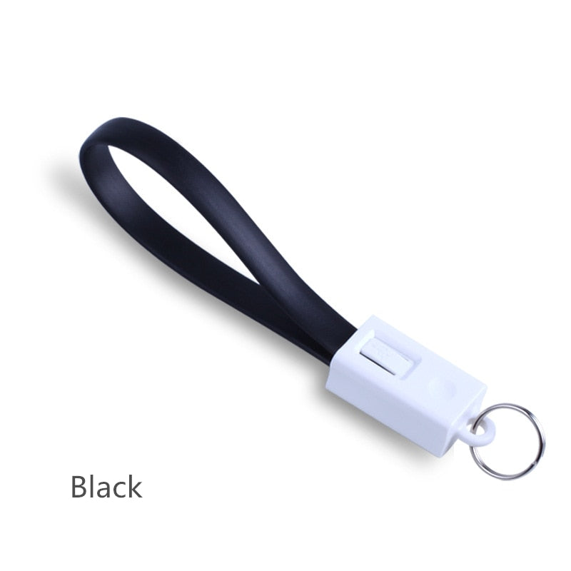 SYRINX KeyChain For iPhone Samsung Micro USB Cable / For iphone Type C Charger Cable Portable Charging Sync Data Cord USB