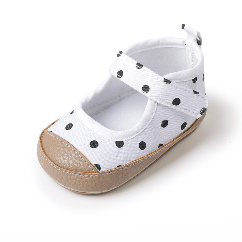 Baby Girls Shoes Rubber Sole Velcro Anti-Fall Toddler Shoes Baby Shoes Babyshoes