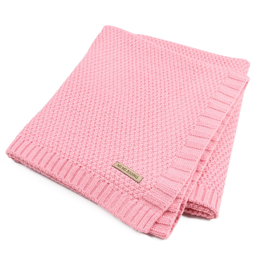 Baby Blanket Knitted Newborn Swaddle Wrap Blankets Super Soft Toddler Infant Bedding Quilt