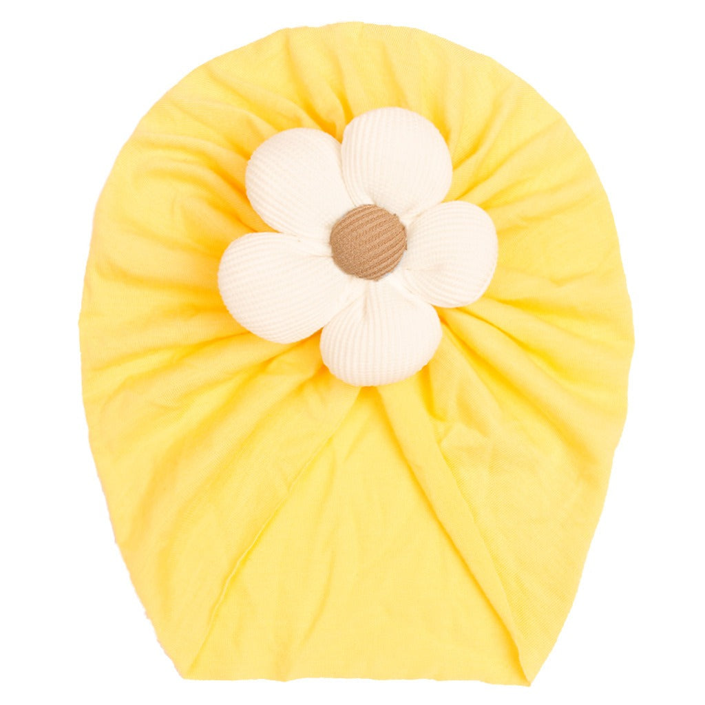 Children's imitation cotton pullover hat, baby creative, comfortable, breathable flower hat, baby hat