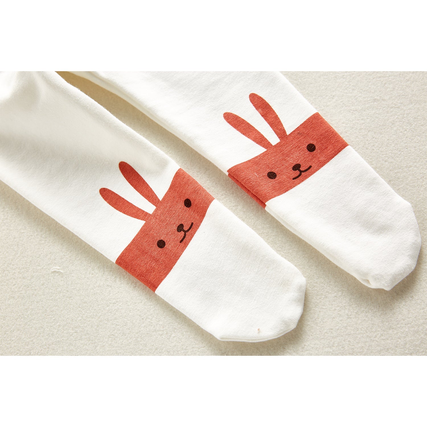 Spring and Autumn Baby Boys and Girls Baby Cute Rabbit Leggings Cotton Bear One Piece Socks