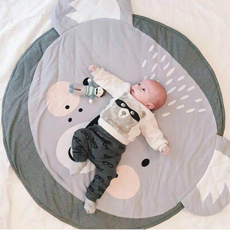 90CM Kids Play Game Mats Round Carpet Rugs Mat Cotton Swan Crawling Blanket Floor Carpet Toys Room Decoration INS Baby Gifts