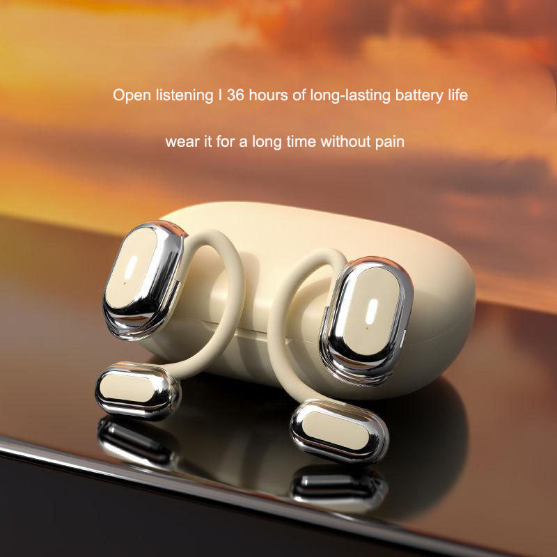 Bluetooth earphones open, non in ear, hanging ear, air bone conduction, sports, running, OWS wireless earphones