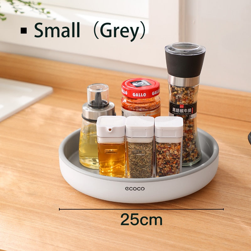 360° Rotating Storage Rack Multifunctional Seasoning Organizer Shelf Oilproof Non-slip Kitchen supplies Holder For Home