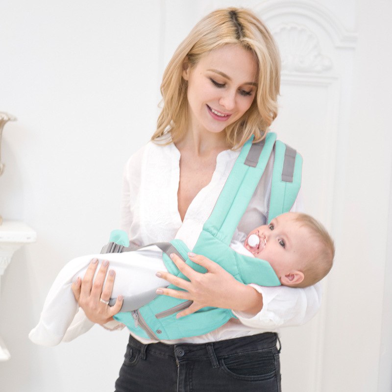 AIEBAO Ergonomic Baby Carrier Infant Kid Baby Hipseat Sling Front Facing Kangaroo Baby Wrap Carrier for Baby Travel 0-18 Months