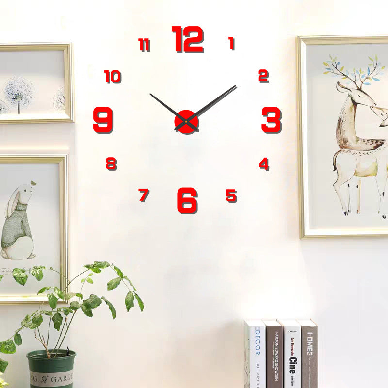 DIY Frameless Creative Wall Clock Wall Decal: A Silent and Stylish Addition for Home Decor, Ideal for Living Rooms and Offices