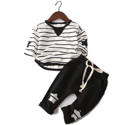 Cartoon Baby Sets Long Sleeve Shirt+Jeans Pants