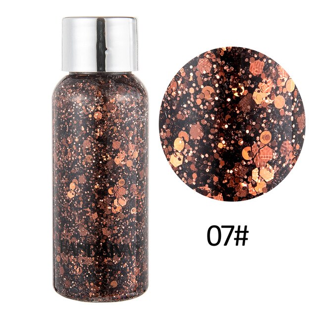 9 Colors Hot Festival Cosmetics Face Body Glitter Cream Sequins Shining Liquid Shimmer Glitter Body Makeup Fashion Party Make Up