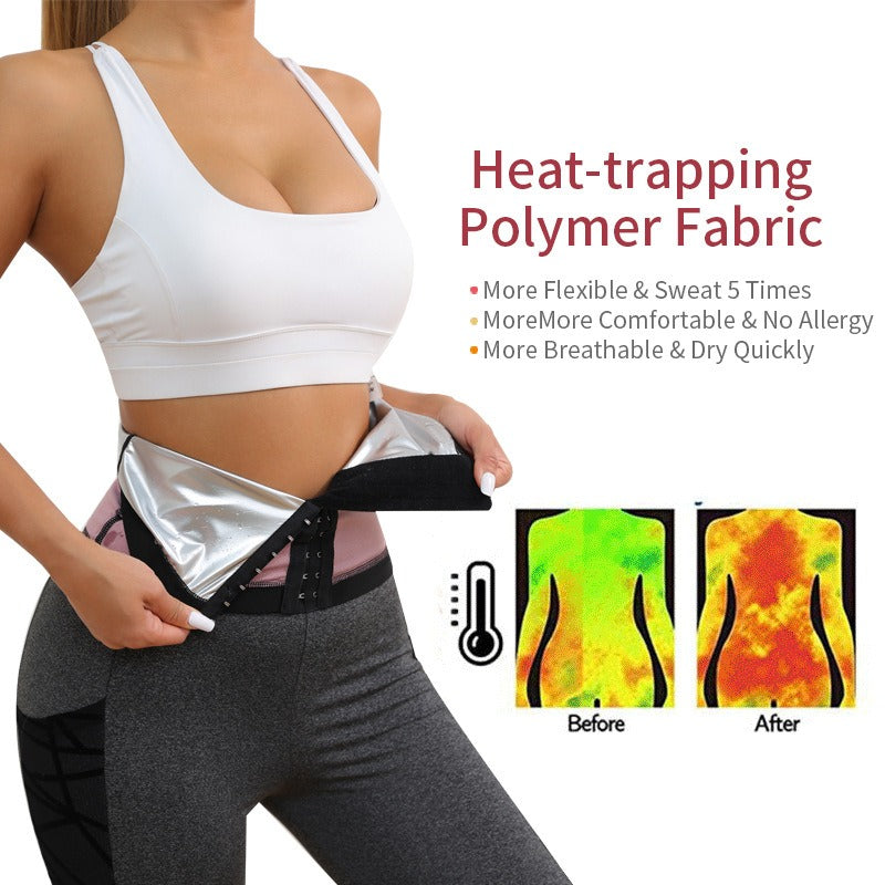 Women's waist belt for fitness and waist tightening with waist trainer for sweating and shaping waist belt for slimming belly