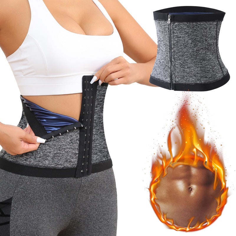 Women's waist belt for fitness and waist tightening with waist trainer for sweating and shaping waist belt for slimming belly