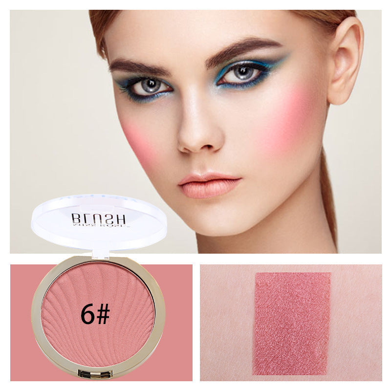 MISSROSE Six-Color Matte Highlighter Blush Blush Nude Makeup Repair Powder Brighten Skin Tone Blush Palette