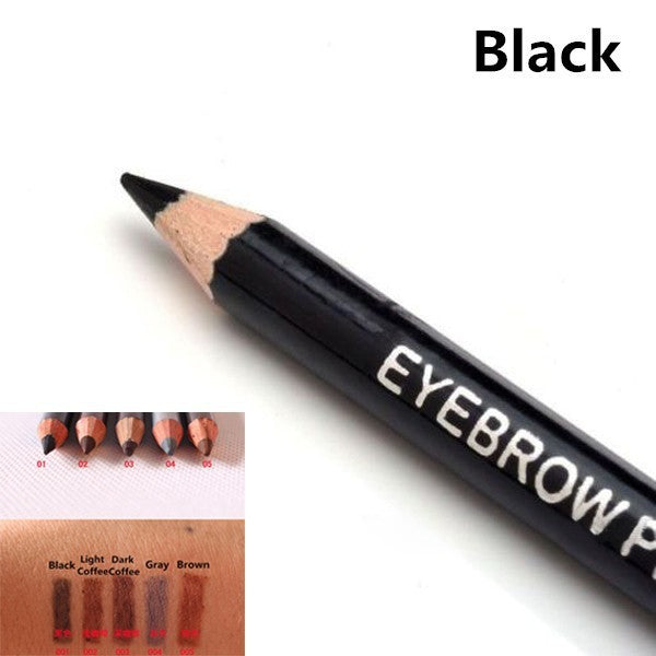 Leopard Women Eyebrow Pencil Waterproof Black Eye Brown Coffee Pencil With Brush Make Up Eyeliner Eye Liner Makeup Tools