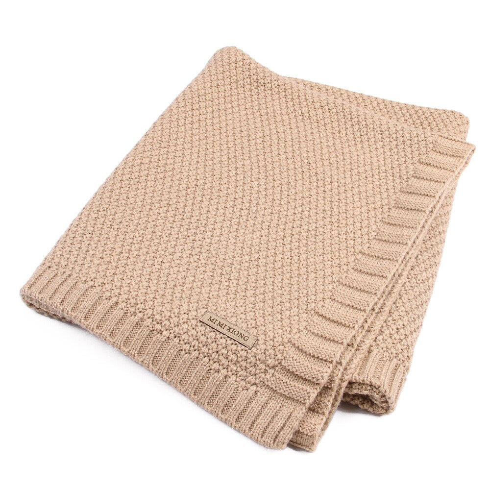 Baby Blanket Knitted Newborn Swaddle Wrap Blankets Super Soft Toddler Infant Bedding Quilt