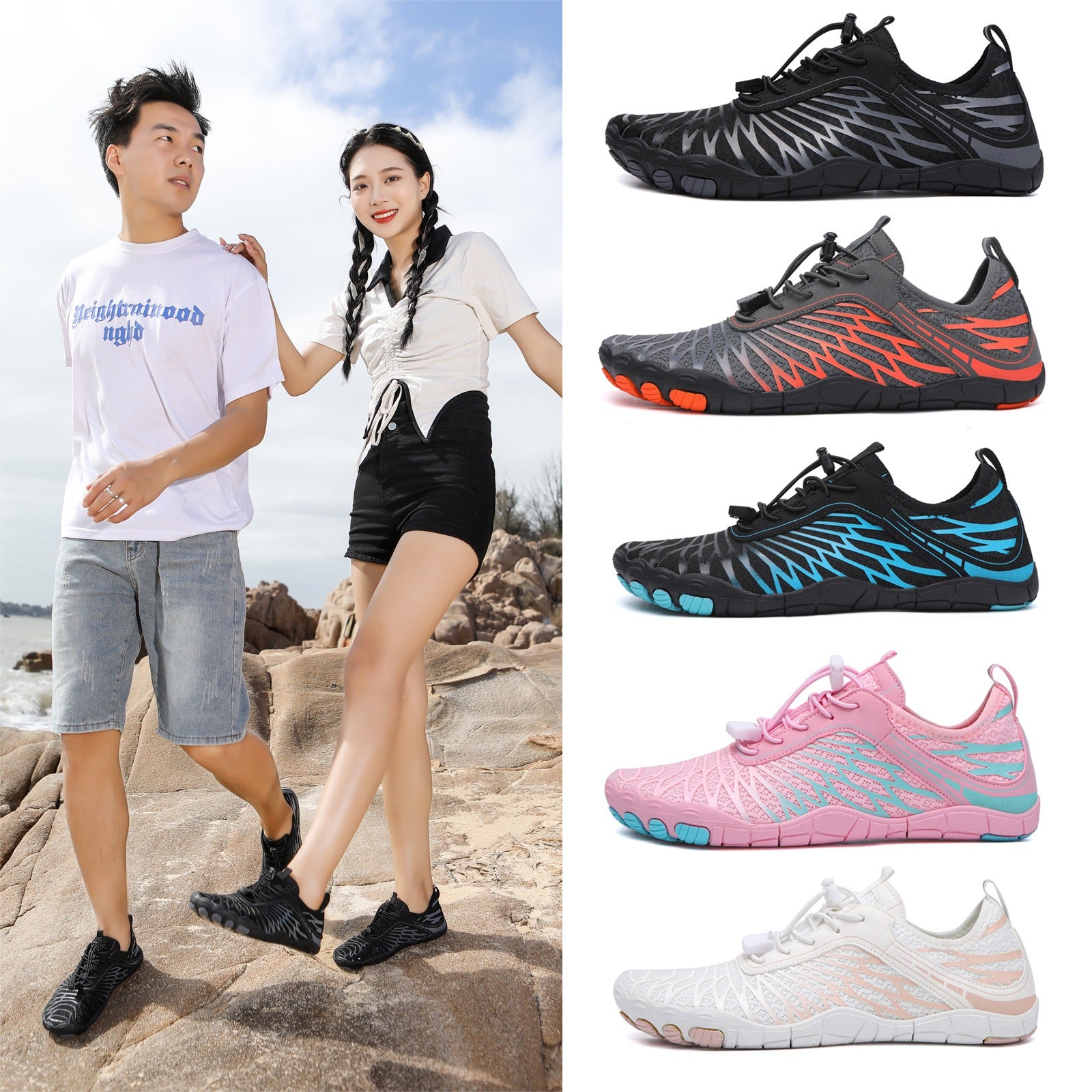 Outdoor New Product Five Finger Creek Tracing Shoes, Wading Beach Shoes, Barefoot Diving Single Shoes, Swimming, Fitness, Cycling, Mountaineering Shoes