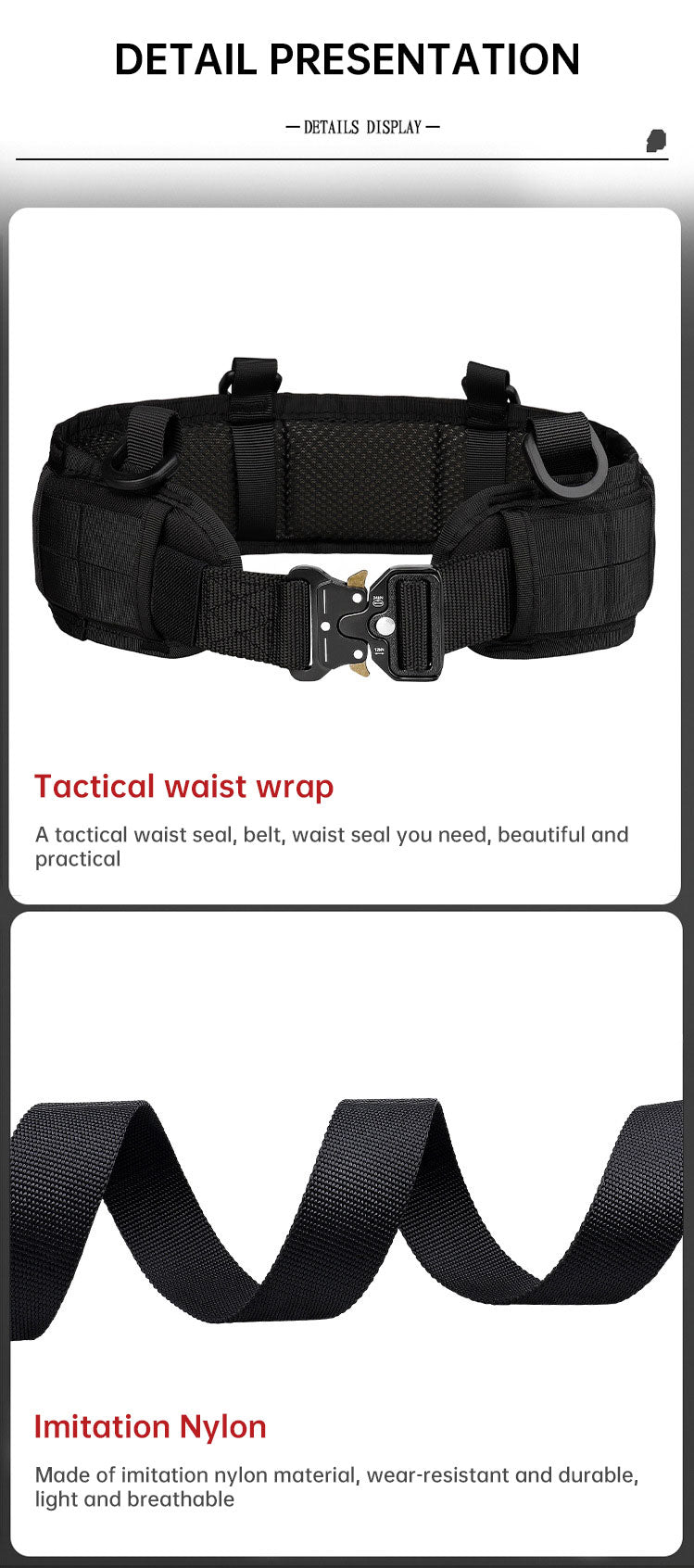 Functional Fitness Weight Lifting Athletes Outdoor Training Tactical Belt