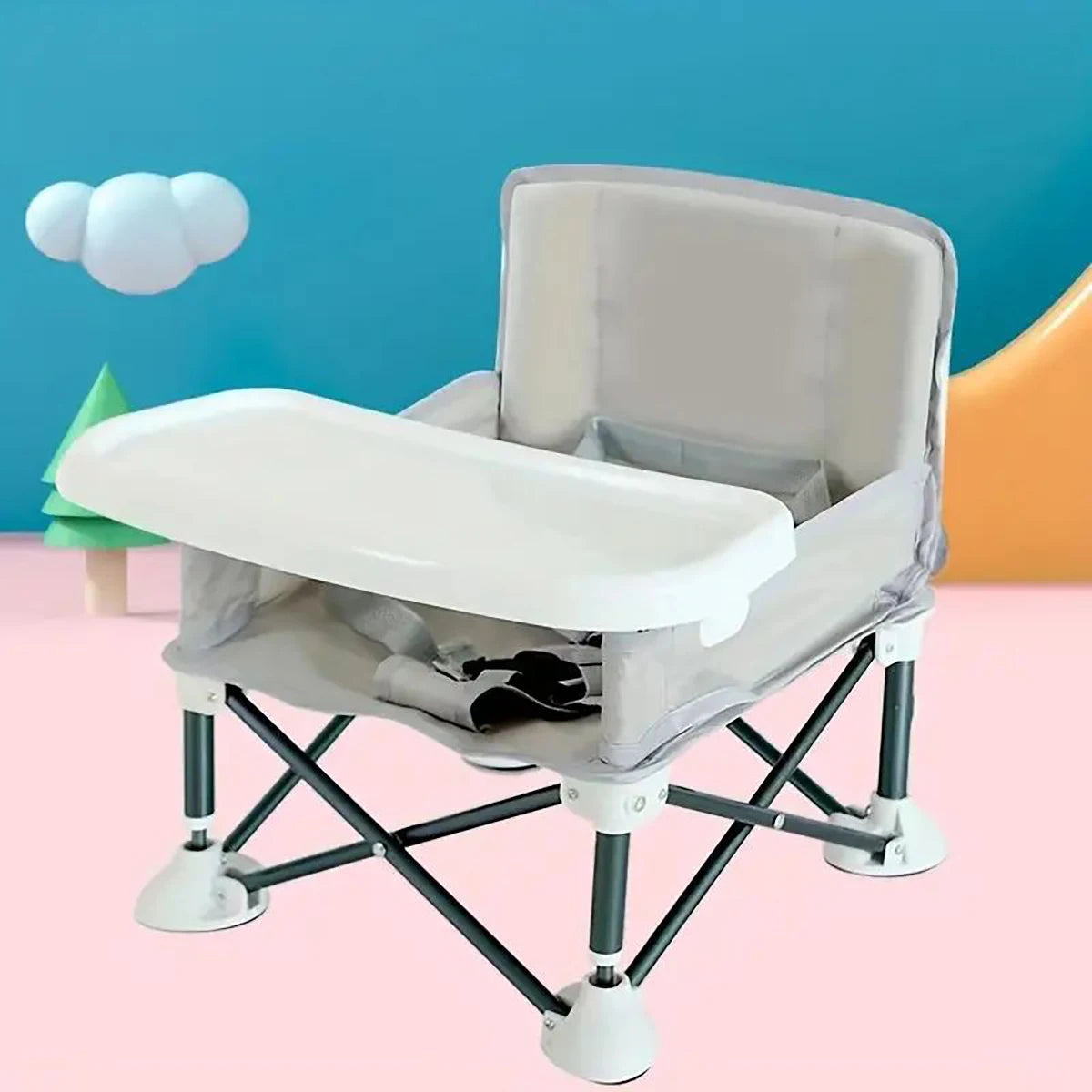 Children's dining chair portable foldable baby dining chair baby dining table small chair baby eating out folding