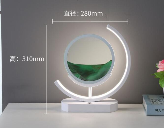 Moving Sand Art modern Desk Light Flowing Dynamic Quick Sand Painting Picture Remote Control 3D LED Table Lamp