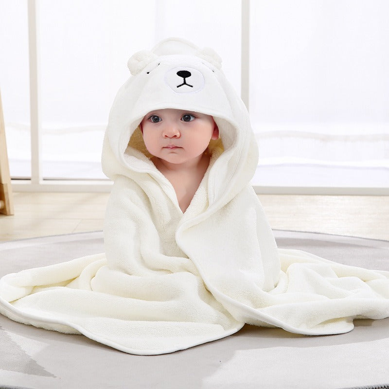 wholesale child baby cartoon animal face elephant hooded towel newborn