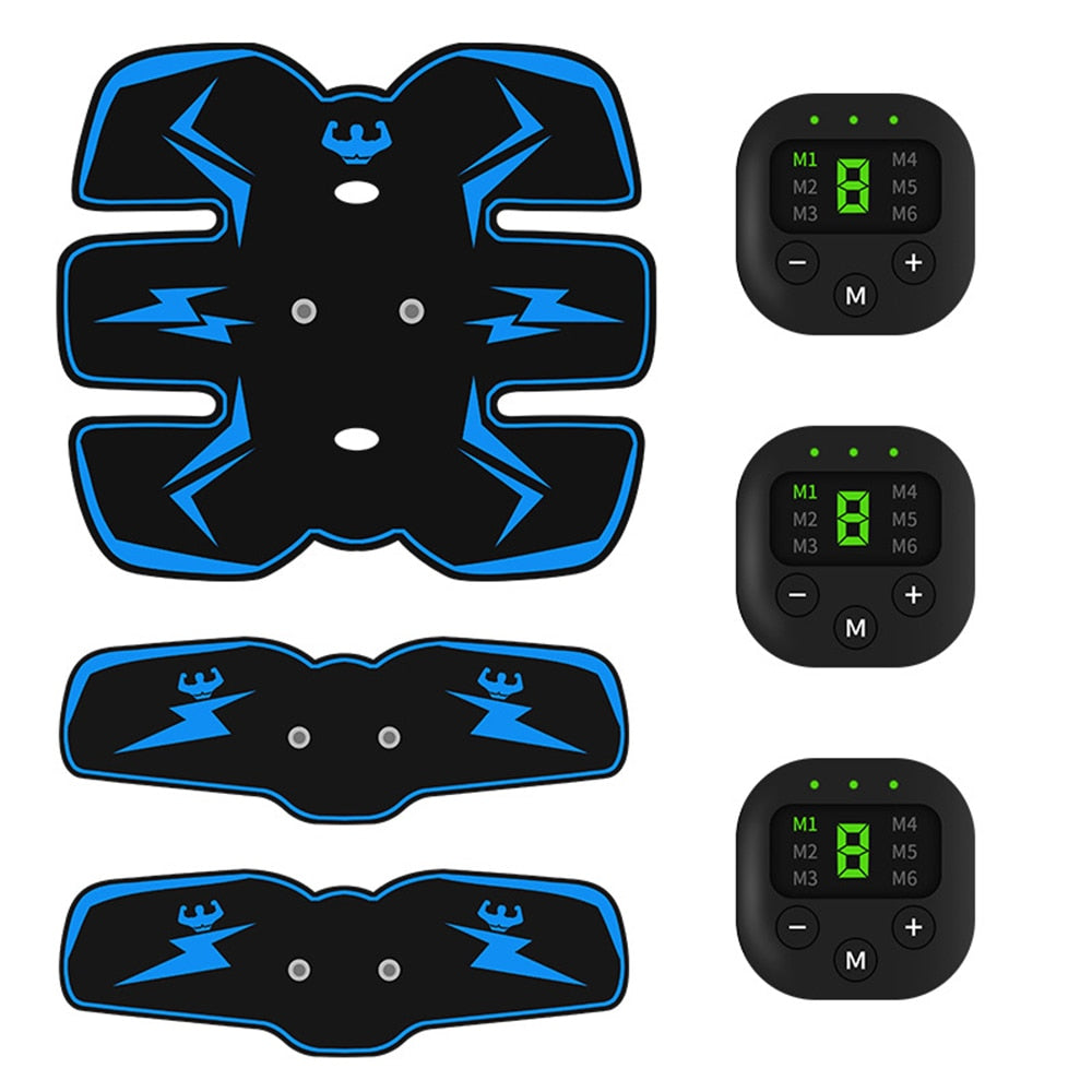 EMS Muscle Stimulator with LED Display USB Rechargeable Abdominal Belt Work Out Power Fitness Abdominal Men Women