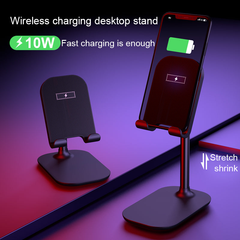 Wireless Charger Folding Telescopic Mobile Desktop Stand Portable Storage Wireless Fast Charging Stand Gift