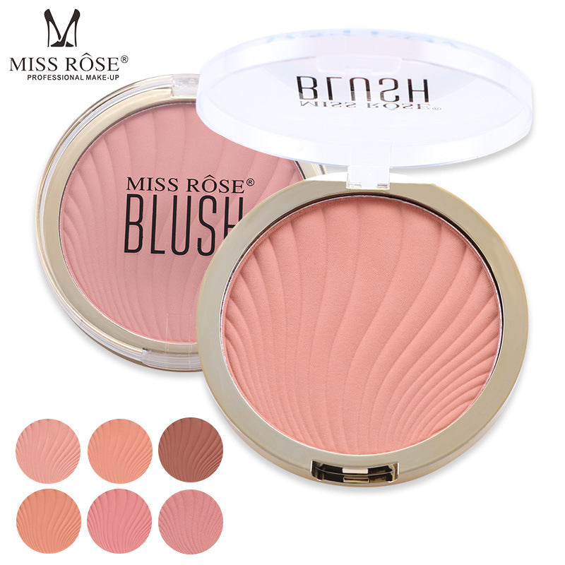 MISSROSE Six-Color Matte Highlighter Blush Blush Nude Makeup Repair Powder Brighten Skin Tone Blush Palette