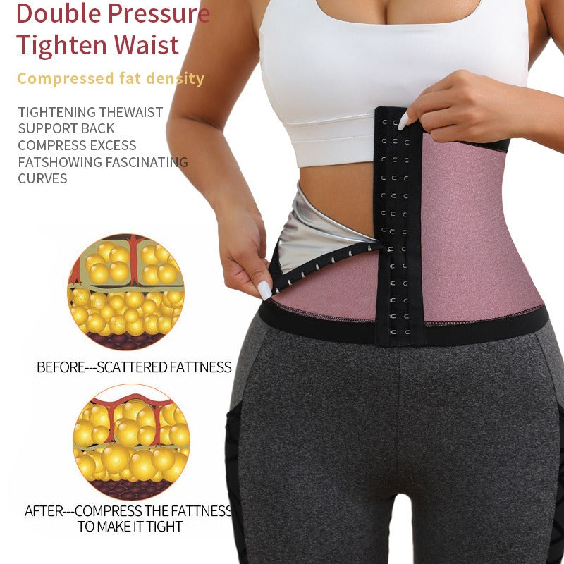 Women's waist belt for fitness and waist tightening with waist trainer for sweating and shaping waist belt for slimming belly