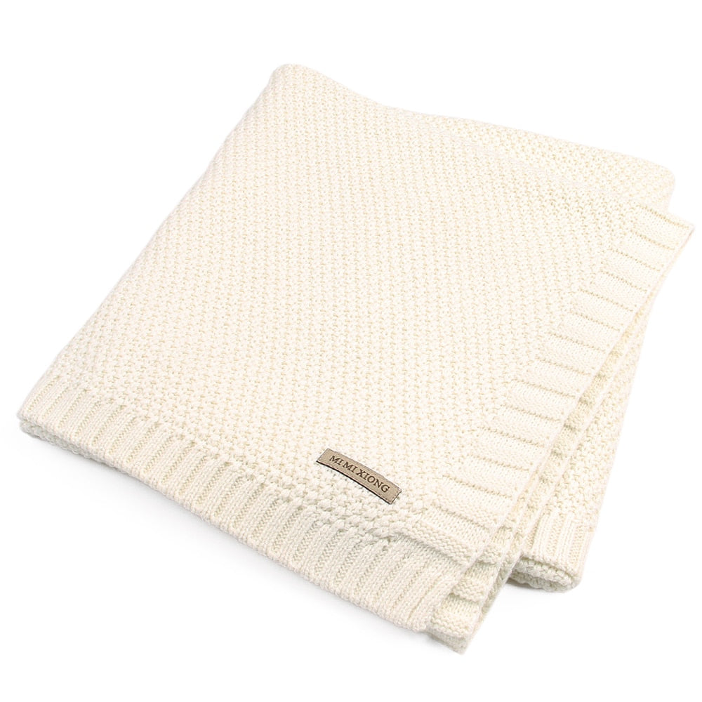 Baby Blanket Knitted Newborn Swaddle Wrap Blankets Super Soft Toddler Infant Bedding Quilt