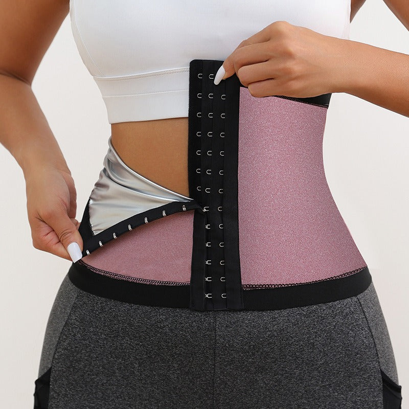 Women's waist belt for fitness and waist tightening with waist trainer for sweating and shaping waist belt for slimming belly