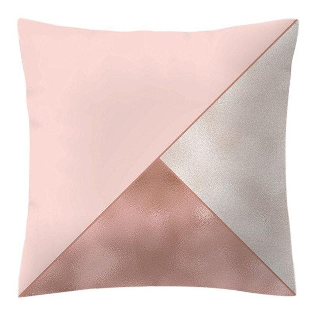 Lash Pillow Case Rose Gold Geometric Pineapple Glitter Polyester Sofa Decorative Cushion Cover for Home Decor