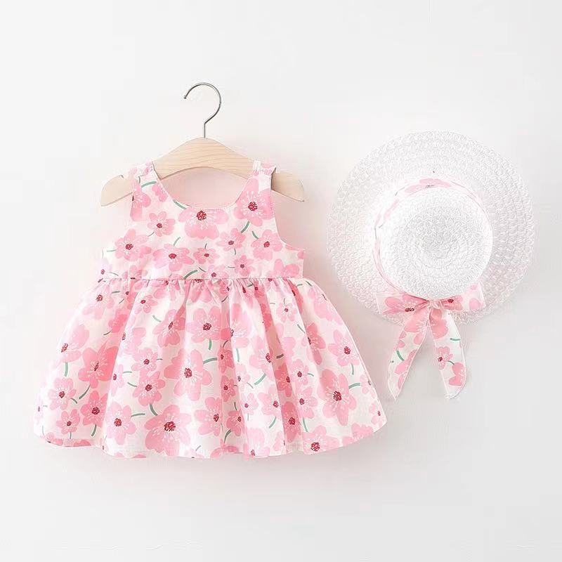 Children's Clothing Summer New Children's Skirts Baby Girl Dresses Big Bow Skirt On The Chest