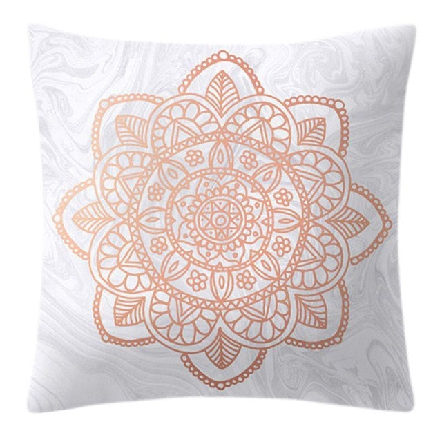 Lash Pillow Case Rose Gold Geometric Pineapple Glitter Polyester Sofa Decorative Cushion Cover for Home Decor