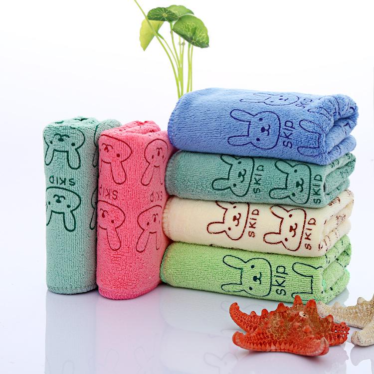 25*50cm Cute Baby Kid Towel Face Microfiber Absorbent Drying Bath Beach Towel Washcloth Swimwear Baby Towel Cotton Kids Towel