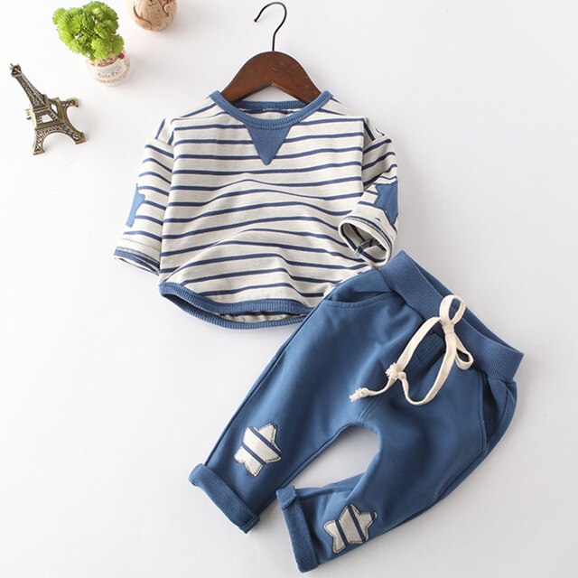 Cartoon Baby Sets Long Sleeve Shirt+Jeans Pants