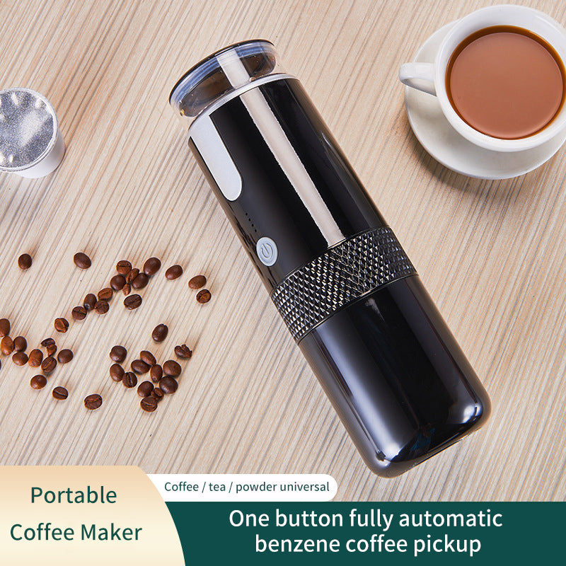 Portable wireless coffee machine American style concentrated capsules fully automatic small rechargeable handheld for household