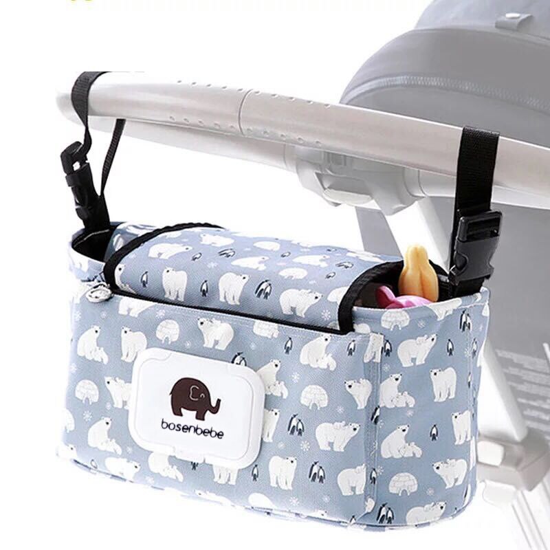 Baby Stroller Organizer Bag Mummy Diaper Bag Hook Baby Carriage Waterproof Large Capacity Stroller Accessories Travel Nappy