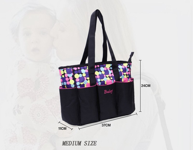 5pcs Large Baby Diaper Bag Set For Mom Mother Women Tote Bag Maternity Changing Nappy Bags Organizer Baby Care