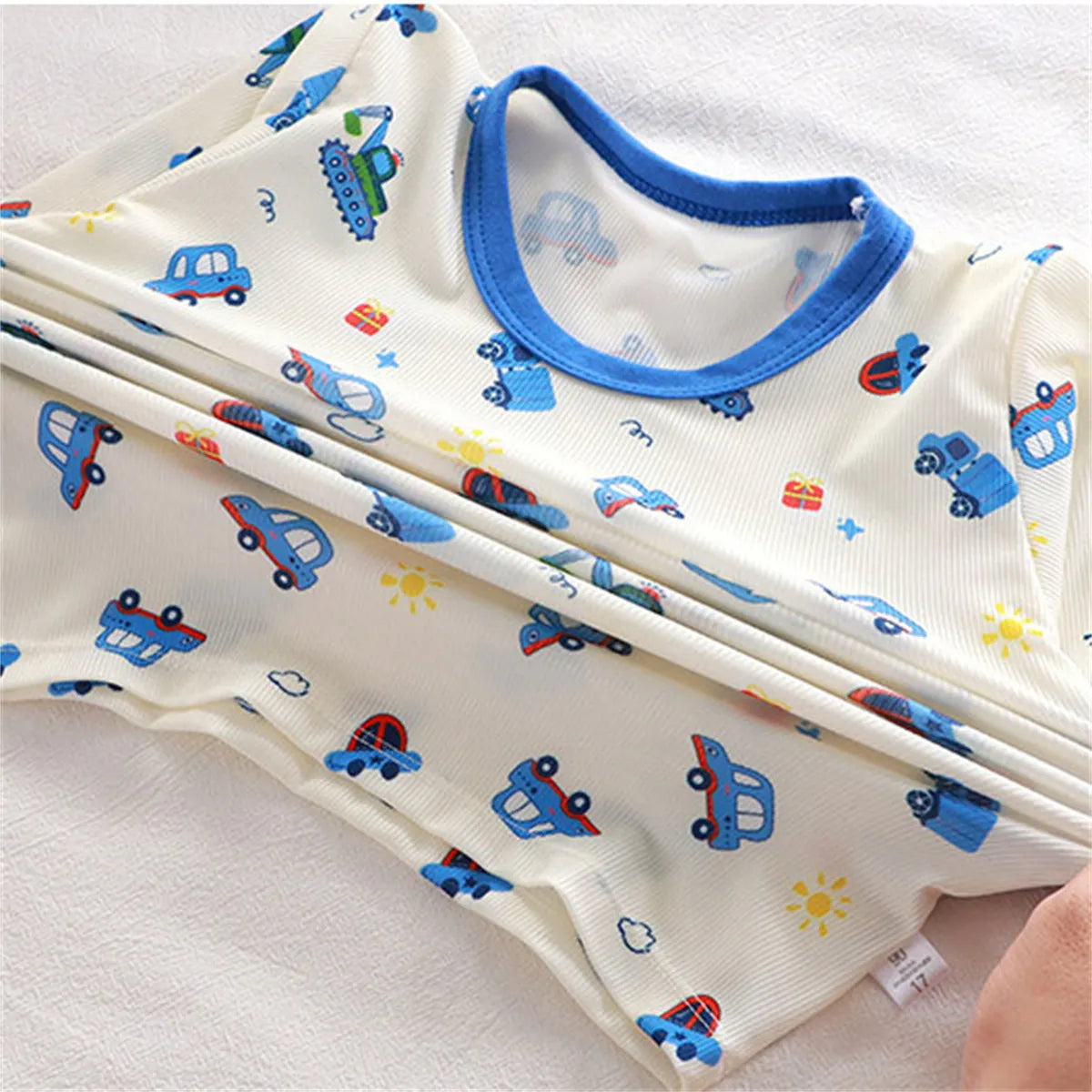 hibobi 2-Piece Children Air-Conditioning Clothing Summer Home Clothes Three-Quarter Sleeve Underwear Set Baby Pajamas Tracksuit