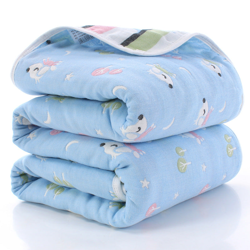 110*110cm Parent-child Baby Summer Bedding Sofa Quilt 100% Cotton Baby Blanket Child Quilt 6 Layers Muslin Swaddle for Newborns